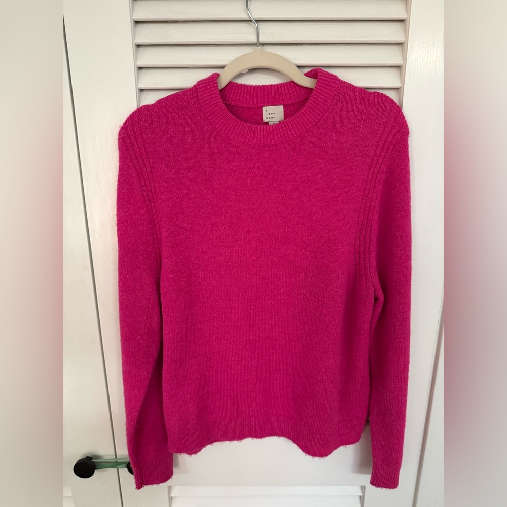 a new day Vibrant Pink Crew Neck Sweater